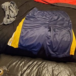 Navy blue / an yellow champion basketball shorts